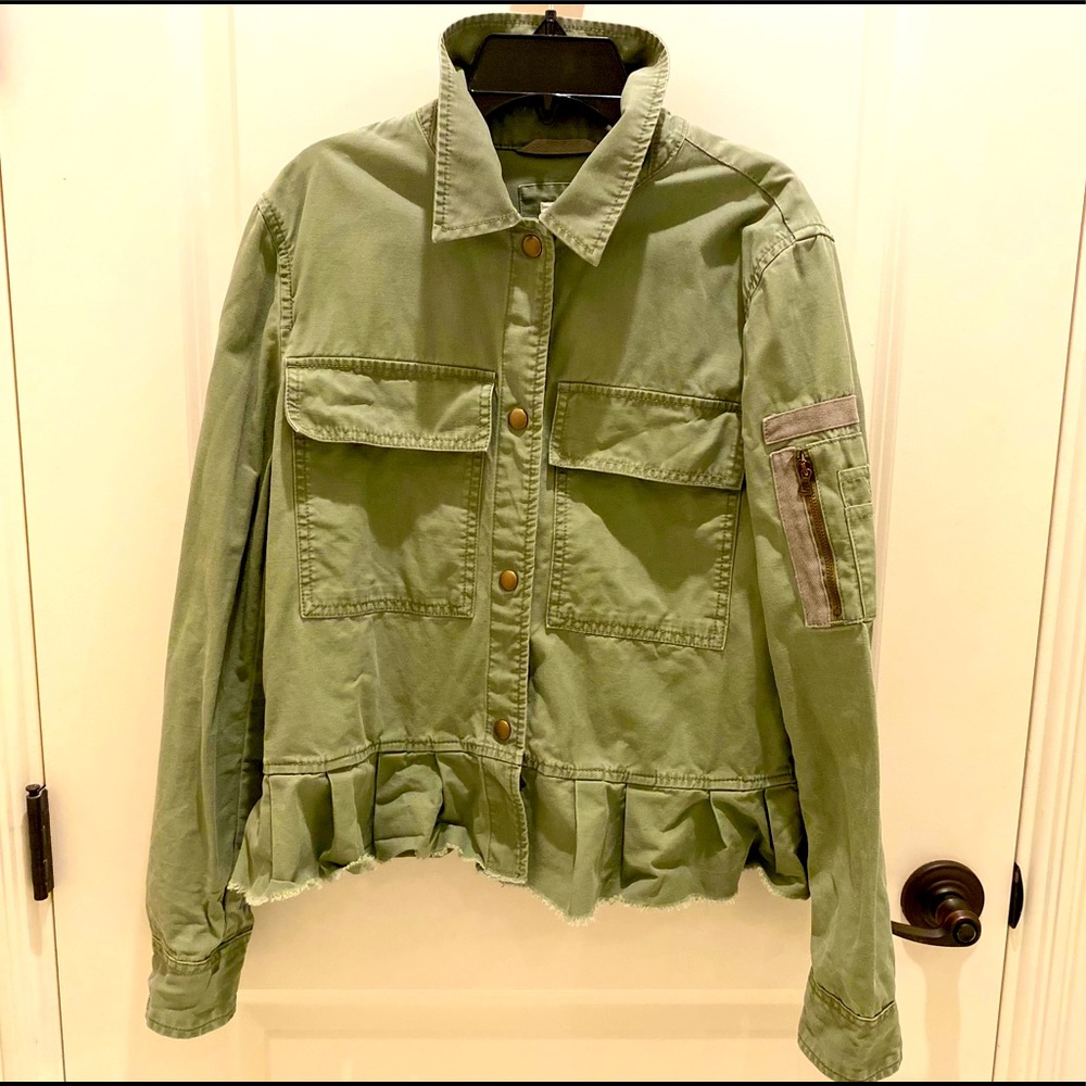 GAP Edgy Green Jean Jacket